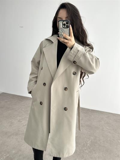 Klasik Kesim Premium Taş Trenç Kot