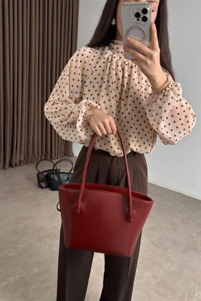 Kurdeleli Çanta Bordo