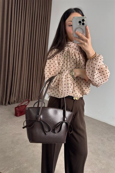 Kurdeleli Çanta Kahve