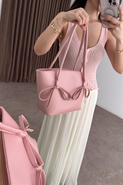 Kurdeleli Çanta Pembe