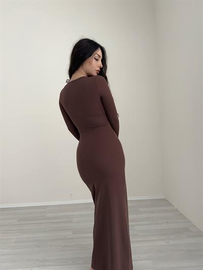 Lady Maksi Kahve Elbise