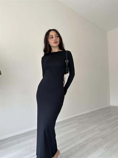Lady Maksi Siyah Elbise