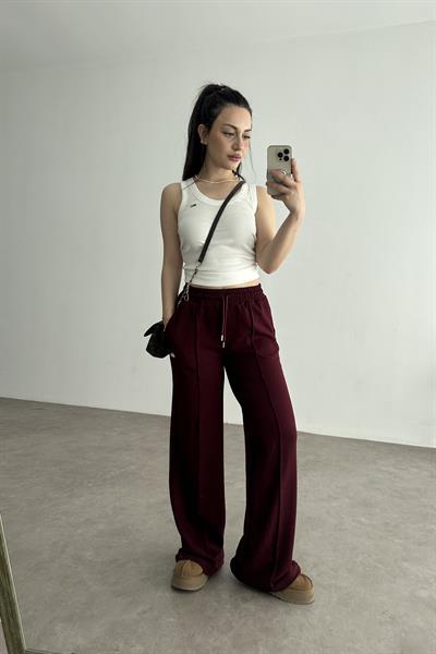 LCST Rahat Kesim Eşofman Altı Bordo