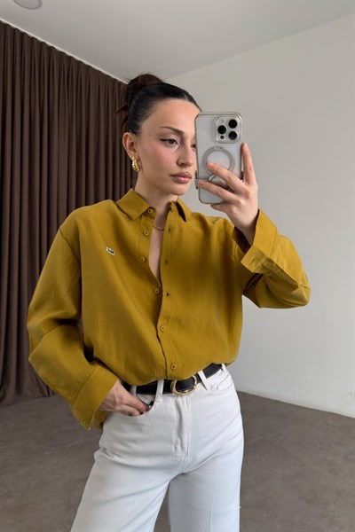 Lcst Tensel Yağ Yeşili Gömlek