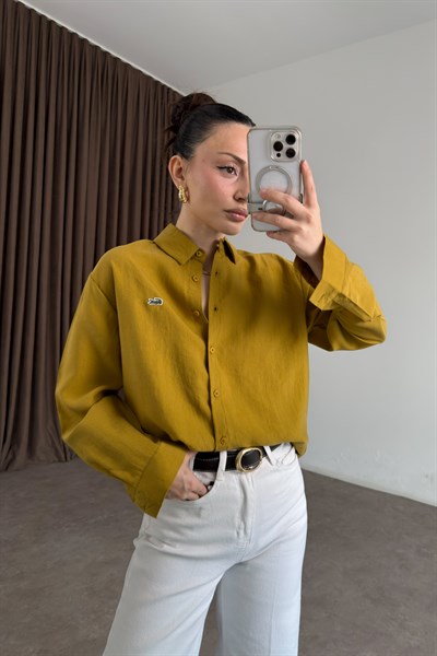 Lcst Tensel Yağ Yeşili Gömlek