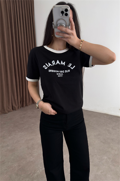 Le Maris Orijinal Siyah Tişört