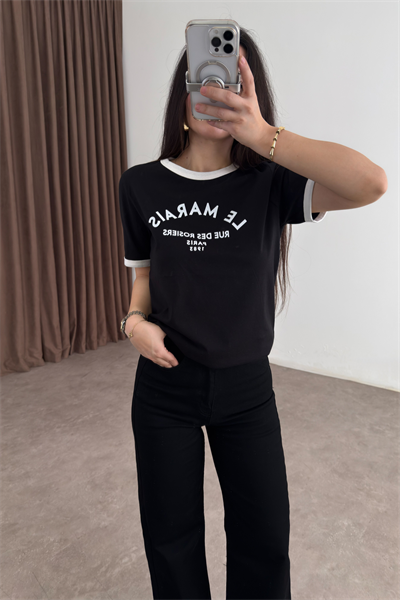 Le Maris Orijinal Siyah Tişört