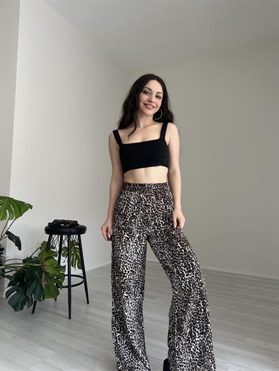 LEO Desenli Dökümlü Pantolon