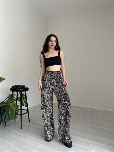 LEO Desenli Dökümlü Pantolon
