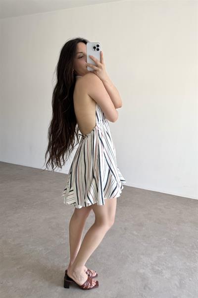 Luı İris Elbise Ekru