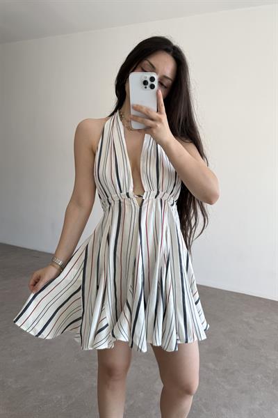 Luı İris Elbise Ekru