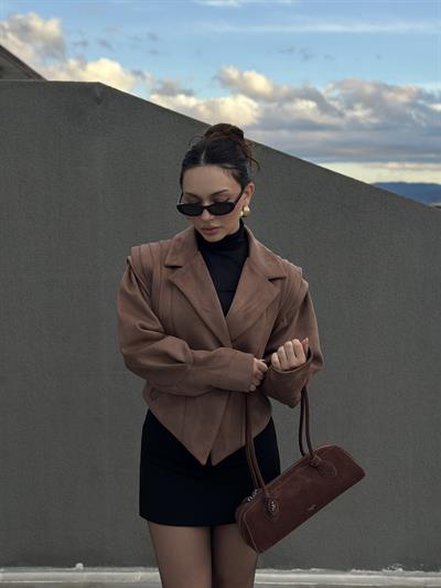 Lüks Seri Özel Tasarım Süet Ceket