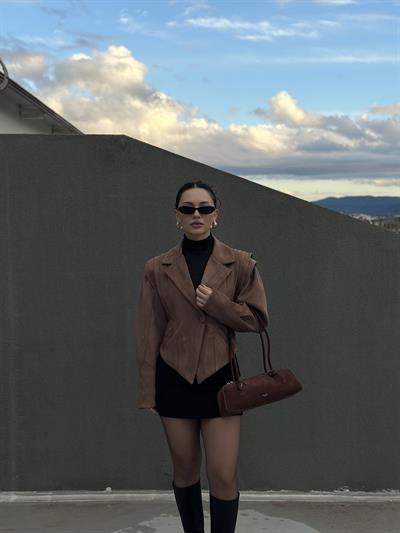 Lüks Seri Özel Tasarım Süet Ceket