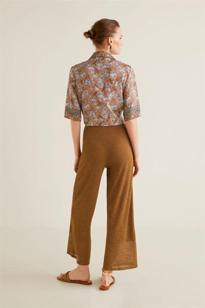MANGO Düz Kesim Dokuma Pantolon