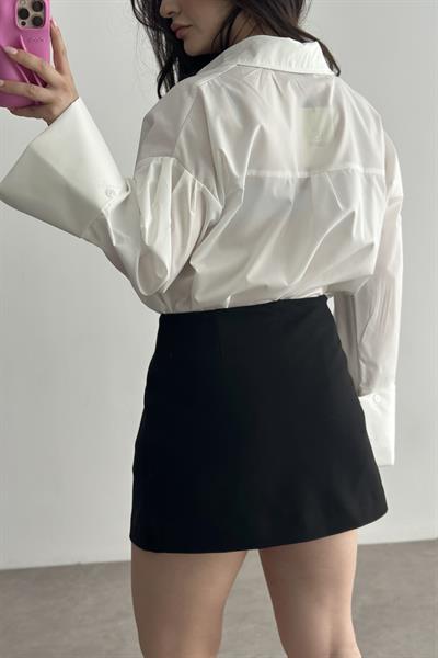 Manşetli Gömlek Beyaz