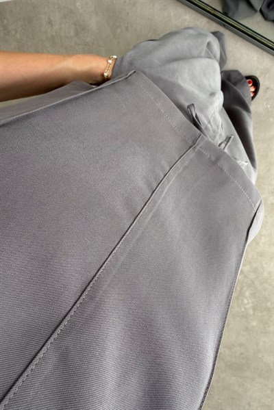 Maren Taupe Kolsuz Bluz Pantolon Takım