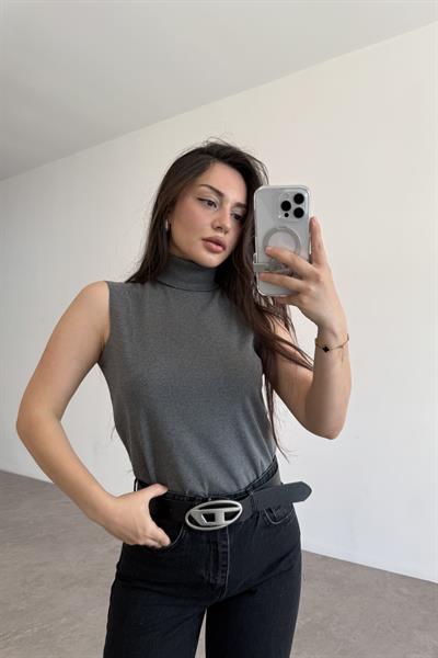 MNG Orj. Balıkçı Yaka Body Gri