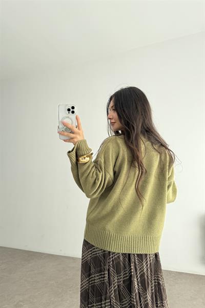 Mssmo Yuvarlak Yaka Triko Kazak Çağla