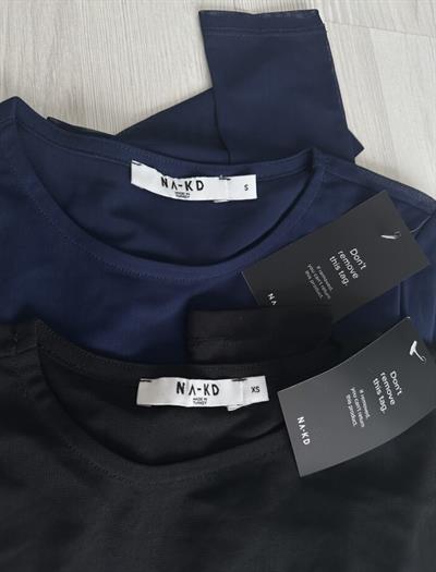 NA-KD Orijinal Transparan Bluz Lacivert