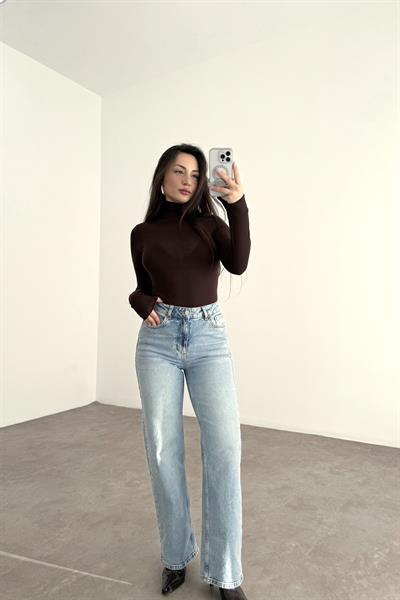 ND Yüksek Belli Comfort Strerch Açık Mavi Jean