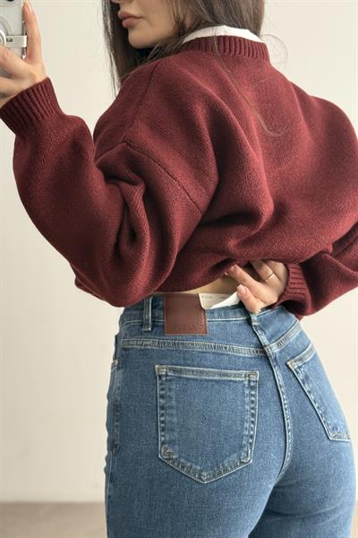 ND Yüksek Belli Comfort Strerch Koyu Mavi Jean