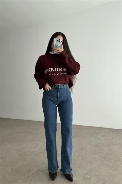 ND Yüksek Belli Comfort Strerch Koyu Mavi Jean