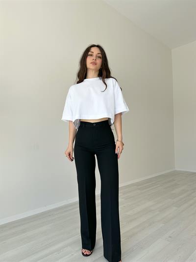 Orijinal Marka Klasik Straight Fit Pantolon Siyah