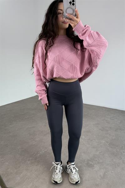 Oys. Modal İçi Pamuk Şardonlu Skinny Antrasit Tayt