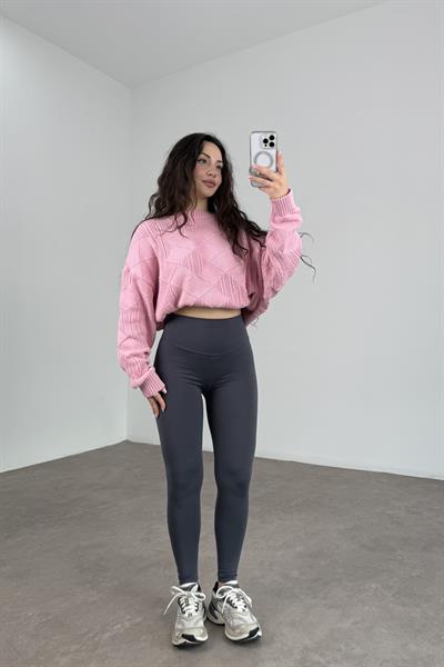 Oys. Modal İçi Pamuk Şardonlu Skinny Antrasit Tayt