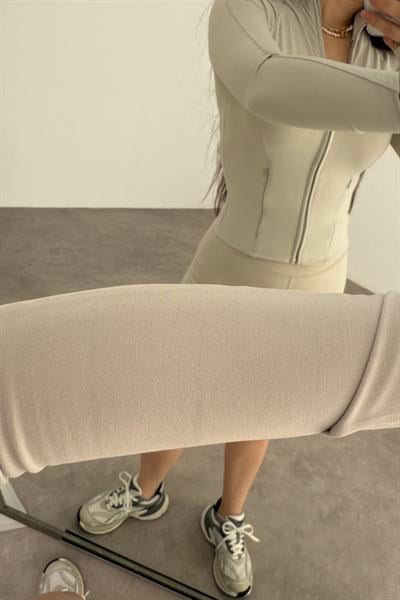 Oys Fermuarlı Spor Ceketi Taş