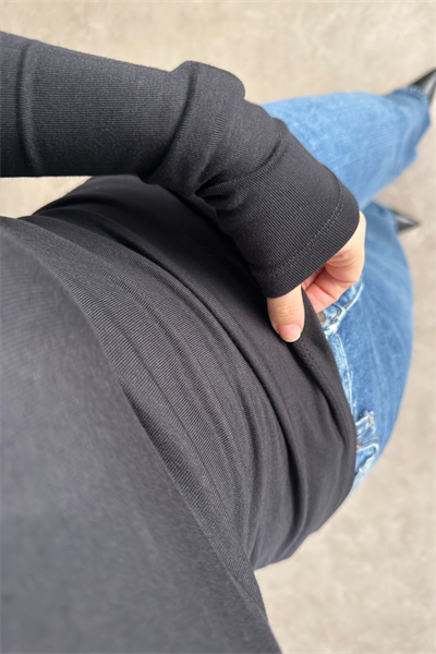 Oysh Kayık Yaka Siyah Body