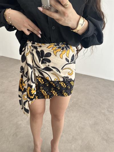 Pareo Model Desenli Etek Lacivert