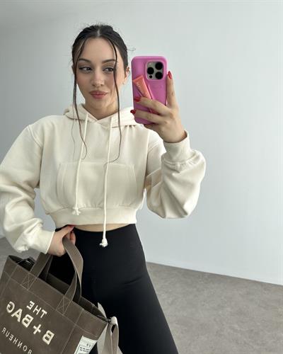 Orijinal Kapşonlu Crop Pb: Sweatshirt