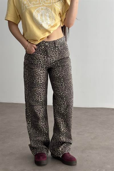 PB Orijinal Leopar Desenli Jean