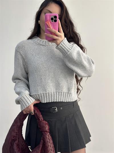 Orijinal Örgü Modal Pb. Kazak Buz Gri