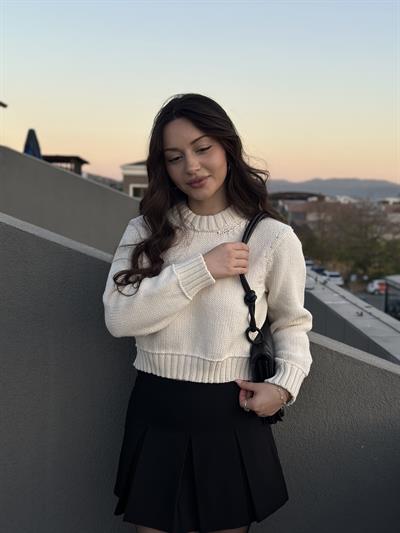 Orijinal Örgü Modal Pb. Kazak Ekru