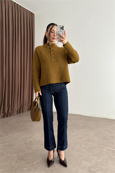 Pilcro Orj. Lacivert Bilek Flare Jean