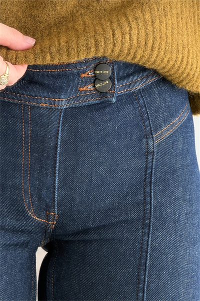 Pilcro Orj. Lacivert Bilek Flare Jean