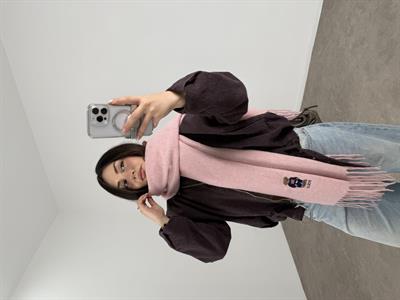 PL RL Yünlü Loogolu  Atkı Pembe