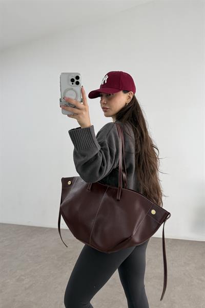 Pln Model Uzun Kısa Kol Askılı Çanta Bordo