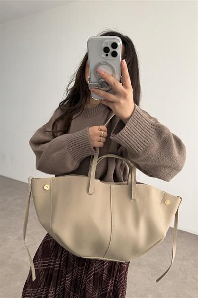 Pln Model Uzun Kısa Kol Askılı Çanta Bej