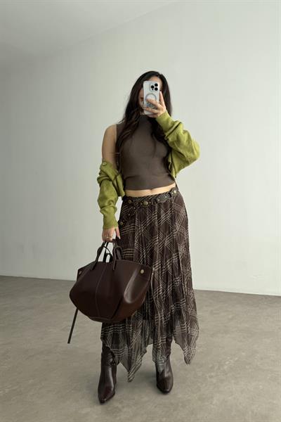 Pln Model Uzun Kısa Kol Askılı Çanta Kahve