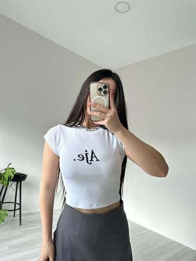 Premium Aje Nakışlı Beyaz Body