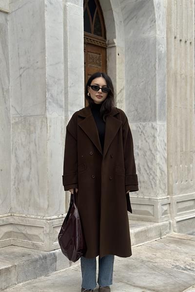  Angora Premium Klasik Kahve Kaban