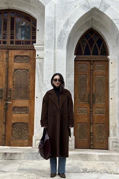  Angora Premium Klasik Kahve Kaban