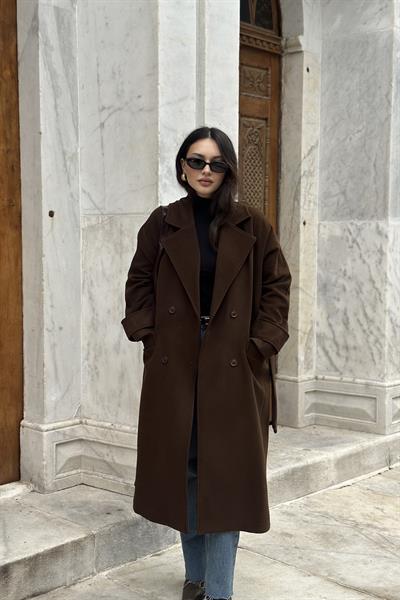  Angora Premium Klasik Kahve Kaban