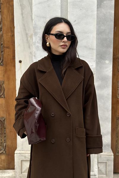  Angora Premium Klasik Kahve Kaban