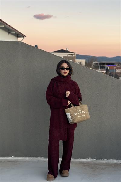 Premium Atkılı Takım Bordo