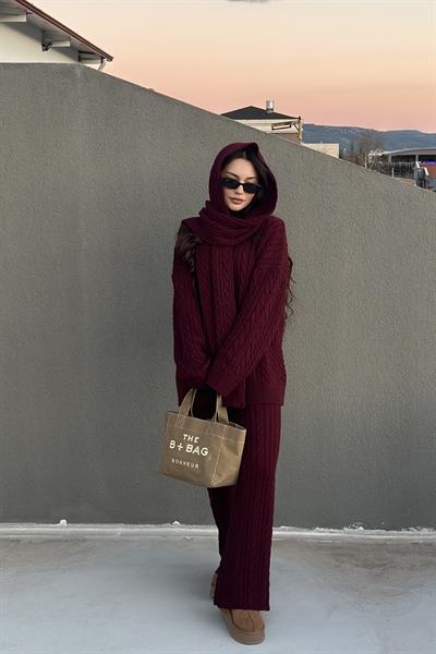 Premium Atkılı Takım Bordo