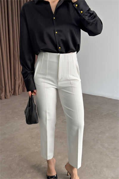 Premium Beyaz Havuç Pantolon